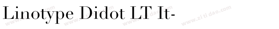 Linotype Didot LT It字体转换